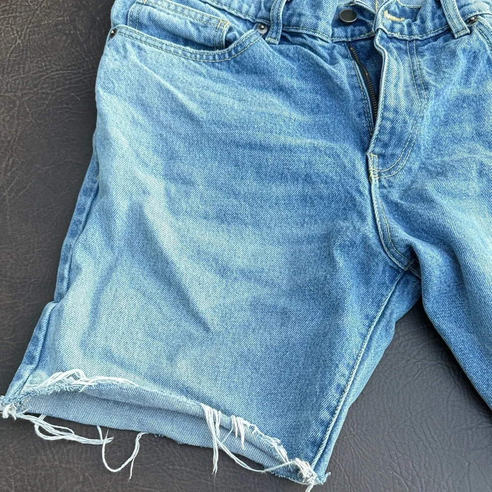 Light Blue Denim Women's Cutoff Shorts large cotton